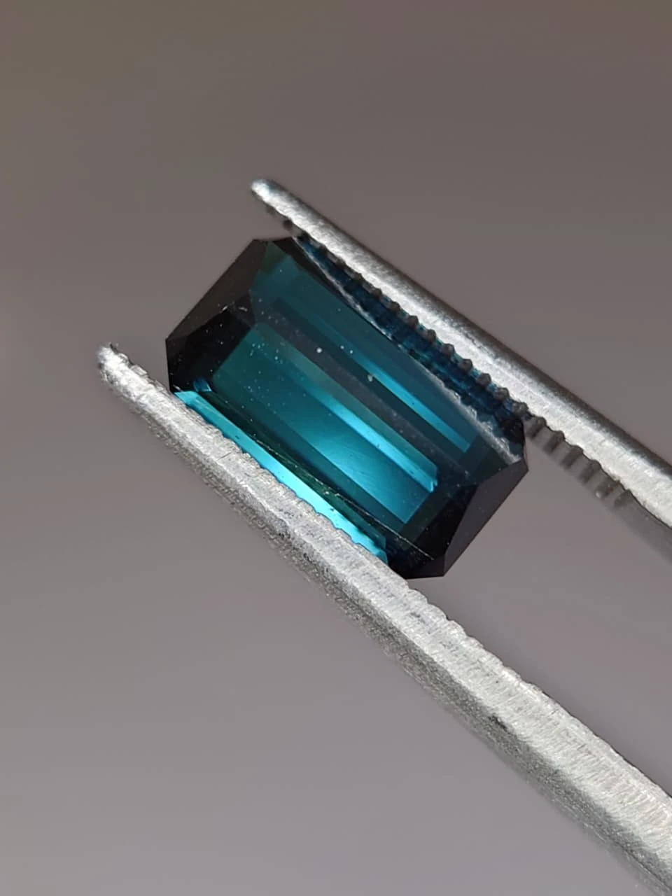 1.7ct Natural Emerald Cut Indicolite Tourmaline from Afghanistan — view 2